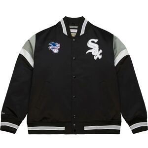 Mitchell & Ness Black and Gray Varsity Jacket